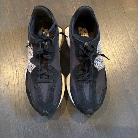 New Balance 327 sneakers in black with leopard detail Size 7 - Picture 2 of 6